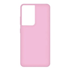 Capa de Silicone Macio para Samsung Galaxy S21 Ultra Rosa